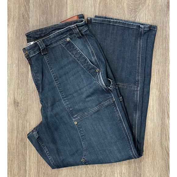 Duluth Trading Co. Denim - Duluth Trading Double Flex Jeans Women's 20W Relaxed Straight Leg Carpenter Dark